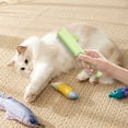 thumbnail image 1 of SDJMa Self-Cleaning Pet Comb – One-Button Hair Removal for Cats/Dogs, Dense Teeth for Tangles & Shedding (Green), 1 of 9
