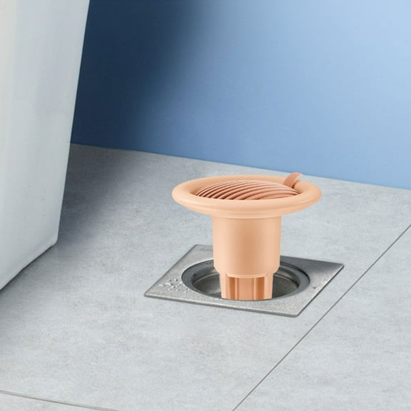 SDJMa Shower Floor Drain Backflow Preventer Valve Sewer Core Drainage Insert Drain Plug Hair Catcher Gas Sealer Floor Strainer Trap Seal(1.6-2.95in Hole)(Depth 3.54in)