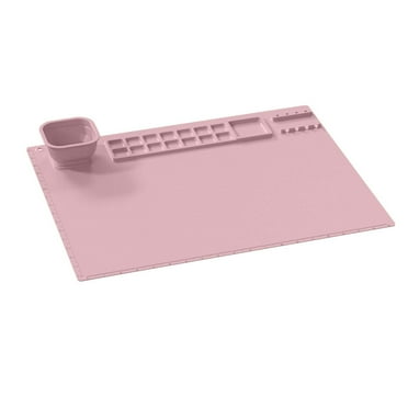 SDJMa Silicone Painting Mat, Silicone Mat for Resin Casting, 21"x16" Non-Stick Silicone Sheet, Silicone Craft Mat with Cleaning Cup for Painting, Art, Handmade, Make Mold, and DIY Creations