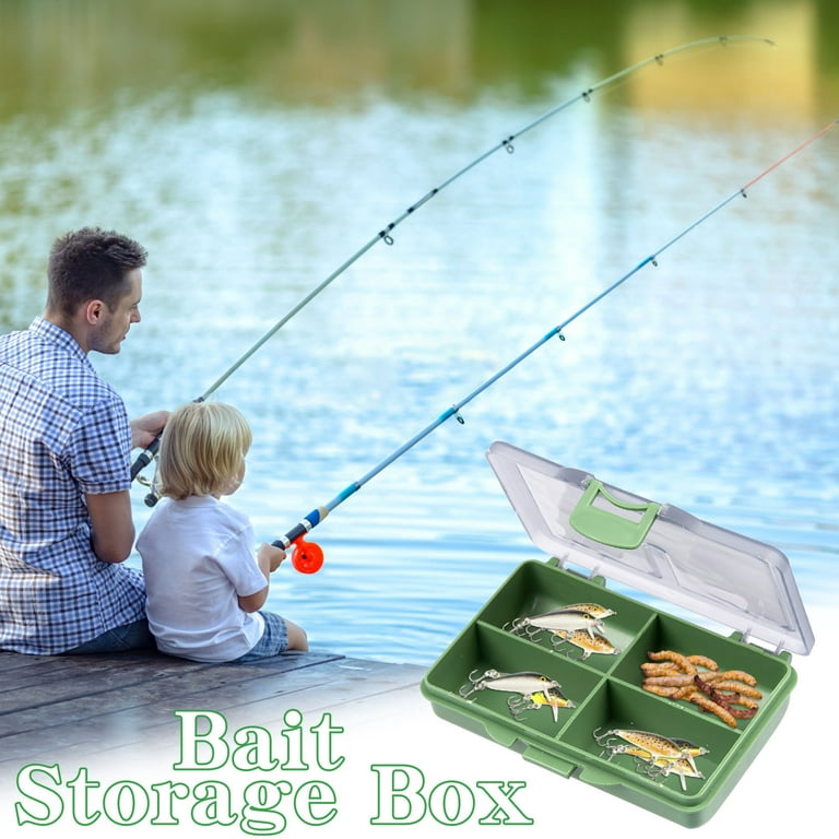 SDJMa Small Clear Visible Plastic Fishing Tackle Accessory Box Fishing Lure  Bait Hooks Storage Box Case Container Organizer Box