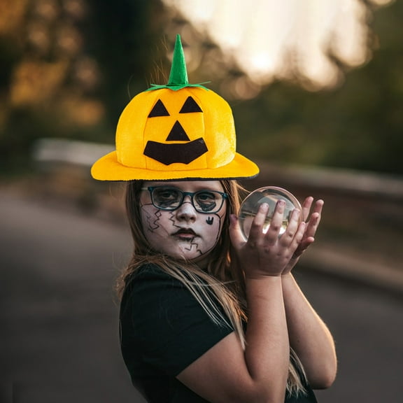 SDJMa Soft Plush Pumpkin Witch Hat for Women Men Halloween Party Accessory