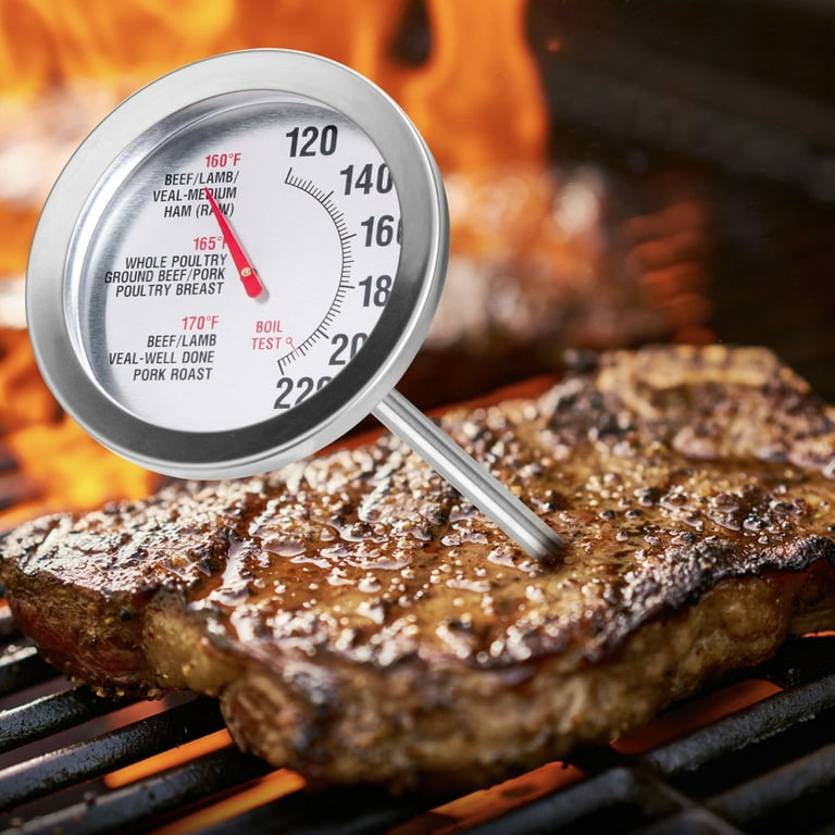 SDJMa Stainless Steel Oven Safe Meat Thermometer, Extra Large 2.4-inches  Dial, Temperature Labeled for Beef, Poultry, Pork