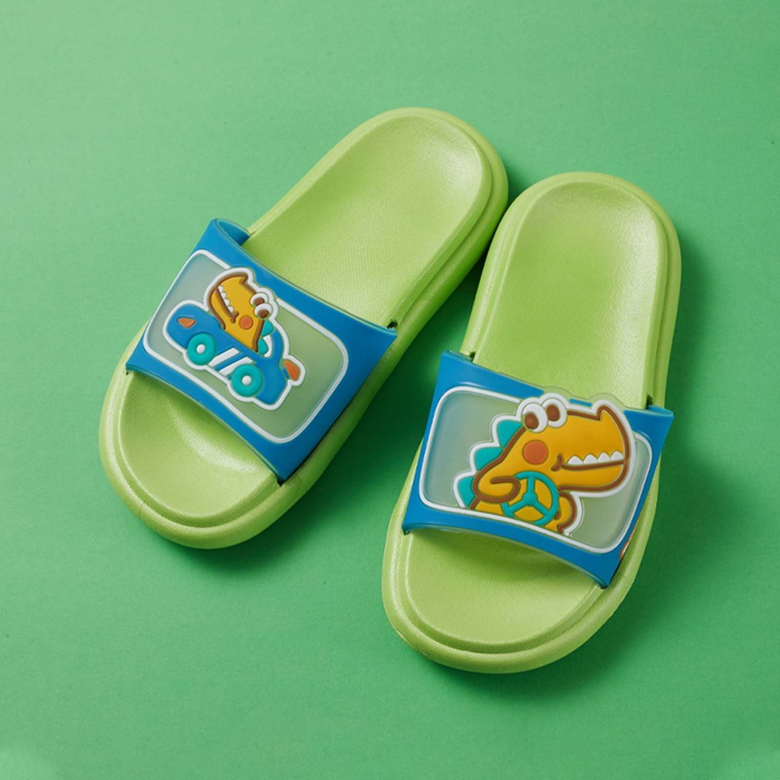SDJMa Summer Boys And Girls PVC Little Dinosaur Nonslip Children's