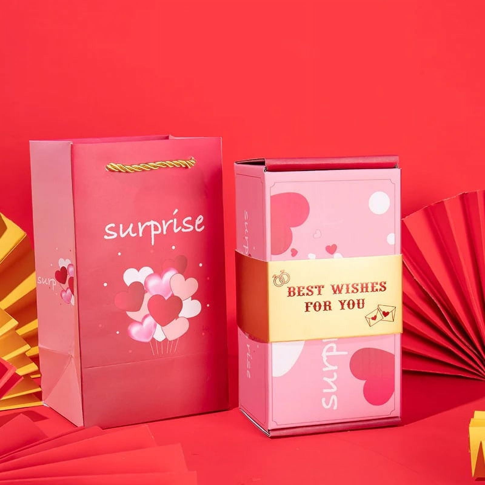Surprise Gift Box Explosion for Money, Unique Folding Bouncing Red Envelope Gift  Box with Confetti, Cash Explosion Luxury Gift Box for Birthday Anniversary  Valentine Proposal (15 Bounces) (Green Christmas)