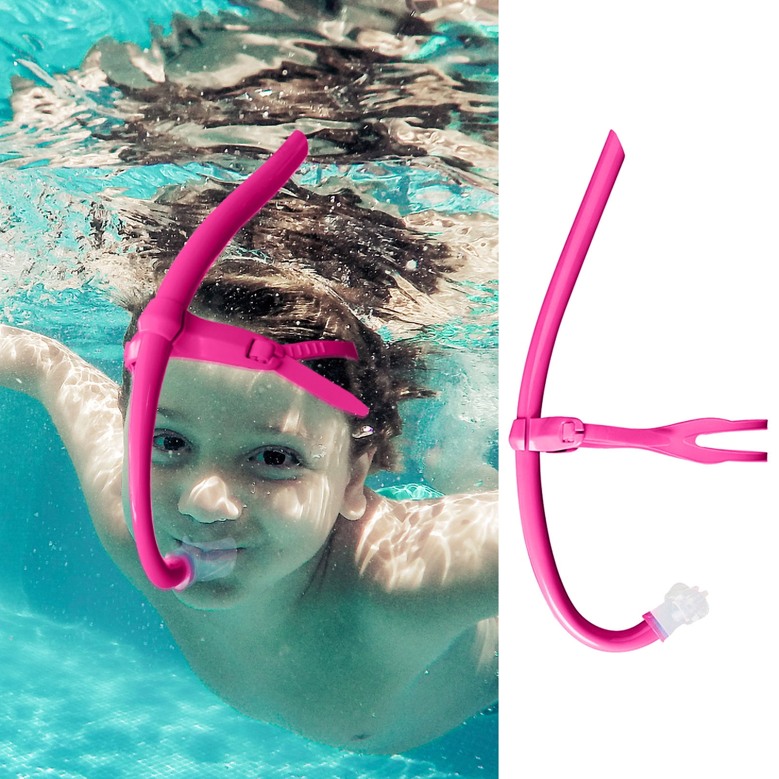 SDJMa Swim Snorkel, OneWay Purge Valve Swimmers Snorkel for Lap