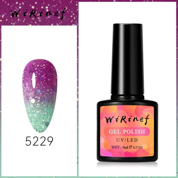 SDJMa Temperature Color Changing Colors Nail Gel Nail Enhancement Gel for Home DIY Nail Manicure Art