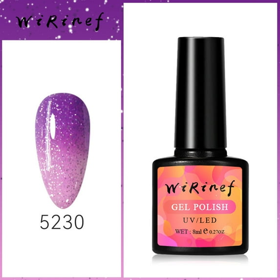 SDJMa Temperature Color Changing Colors Nail Gel Nail Enhancement Gel for Home DIY Nail Manicure Art