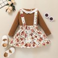 thumbnail image 1 of SDJMa Toddler Baby Girls Cute Or Solid T-Shirt Tops+Floral Suspender Skirts Outfits, 1 of 9