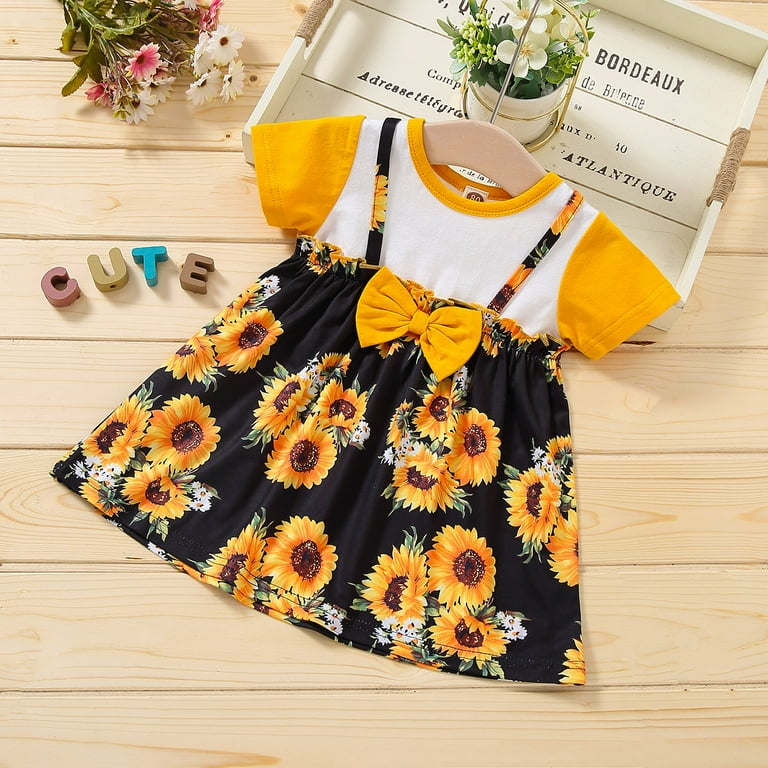 Baby girl sunflower online dress