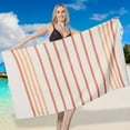 thumbnail image 1 of SDJMa Turkish Beach Towel with Tassels Oversized 39x71in Cotton Sand Free Quick Dry Towel Extra Large Turkish Towel Light Travel Towel for Adults Beach Gifts Beach Accessories, 1 of 9