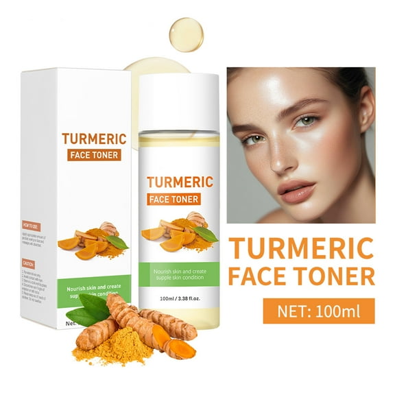 SDJMa Turmeric Face Toner, Brightening & Soothing Toner for Balanced Skin, Hydrating & Revitalizing Formula, 100ml