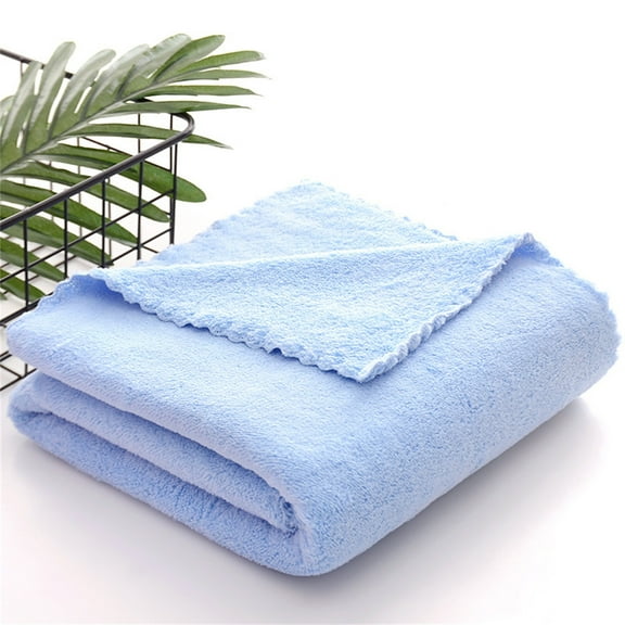 SDJMa Ultra Soft Pure Cotton Bath Towels 20x40Inch, Highly Absorbent Quick Dry Beach Towel Ideal for Everyday Use, Hotel & Spa & Gym & Pet-Blue
