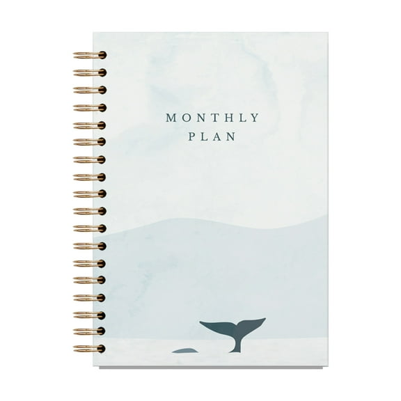 SDJMa Undated Daily Planner, 8.3"x6.3" A5 Weekly & Monthly Planner with Tabs, To Do List Notebook Spiral Appointment Planner Blank Hourly Schedules, Hardcover, 224 Pages