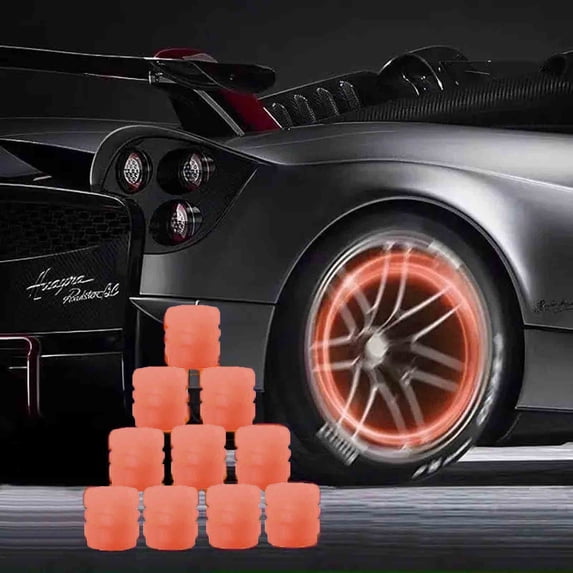 SDJMa Universal Fluorescent Car Tire Valve-Caps, 12Pcs Tire Valves-Stem Caps, Durable Tire Pressure Caps For Most Cars, Motorcycles, S, Trucks, And Bicycles
