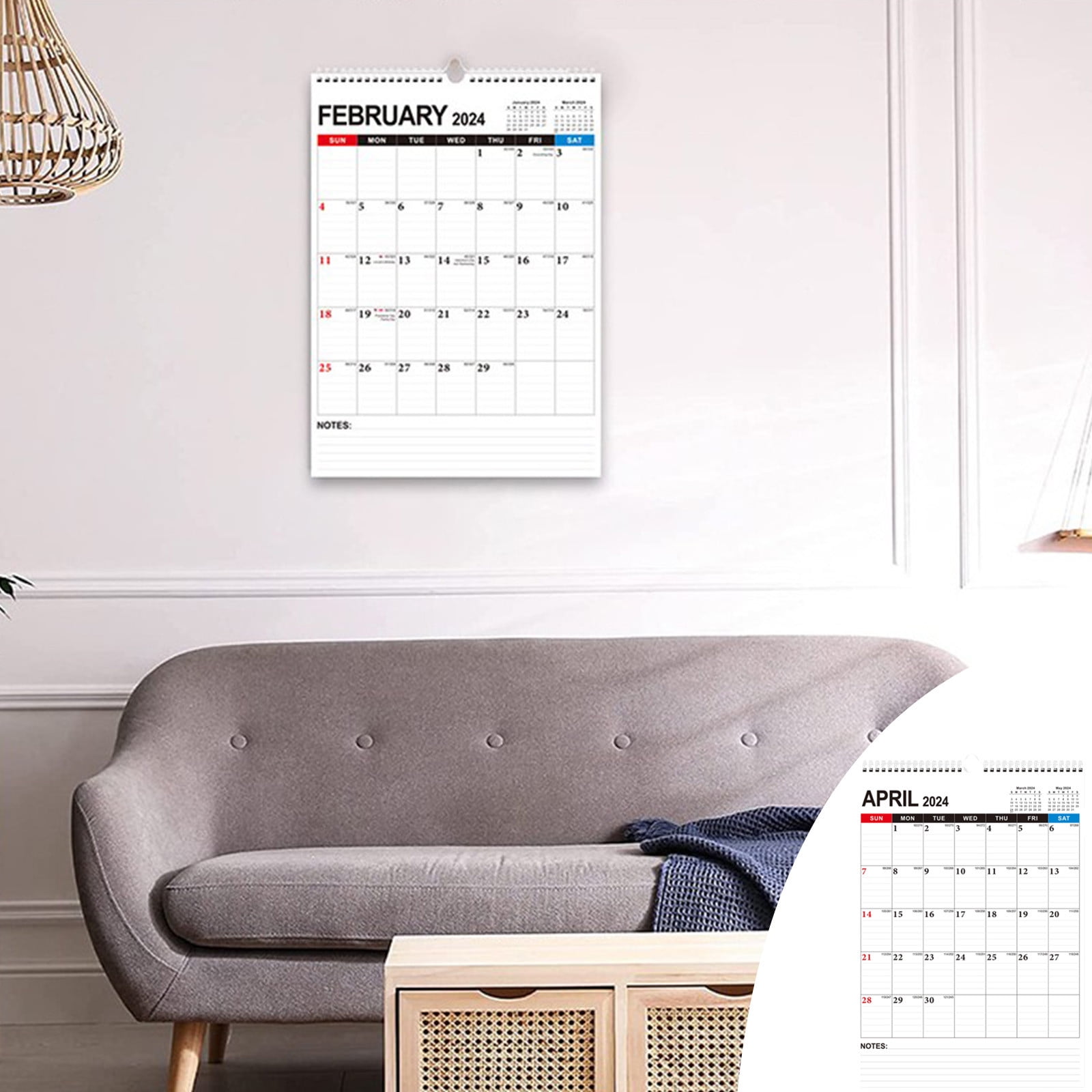 SDJMa Wall Calendar 20242025, Jan 2024 Jun 2025, 17" x 12" Large 18