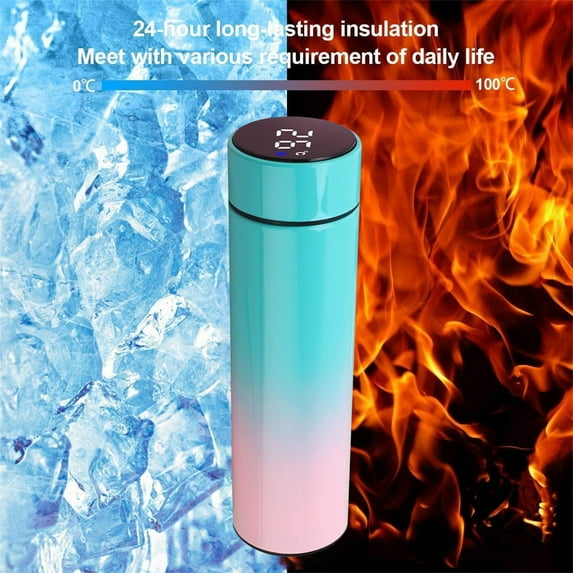 SDJMa Water Bottle, Tea Infuser Bottle Thermoses Water Bottle, Travel Mug with Smart LCD Touch Screen, Keep Hot Or Cold, Car Portable Travel Tea Coffee Vacuum Thermoses Cup