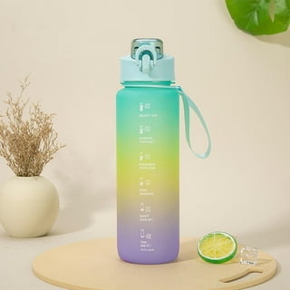 Ycnychchy 2000/2500 ml Water Bottles 67/84 oz Leak Proof Straw Anti-drop Fast Flow Trendy Water Bottle with Time Reminder Drink More Water, Size