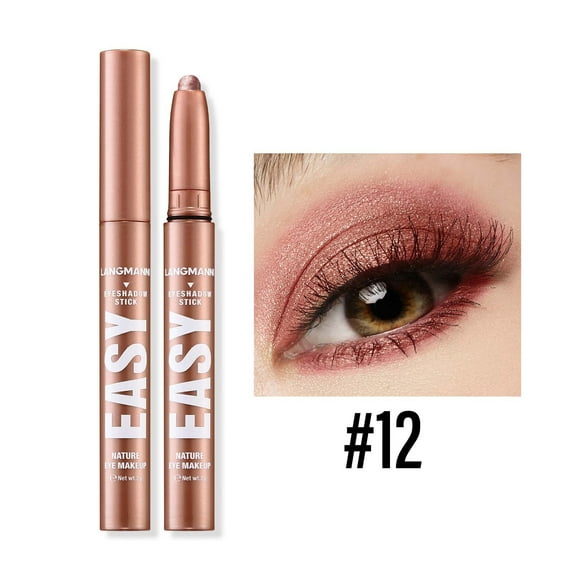SDJMa Waterproof Eyeshadow Stick, Metallic Shimmer Matte Cream Eye Shadow Eyeliner Brightener Pencil Crayon, Eye Makeup()