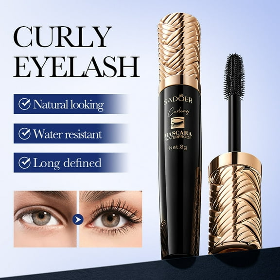 SDJMa Waterproof Lengthening Mascara in Black, Styling Eyelash Makeup Mascara Volumizing Lash Mascara & Smudge Proof Eyelash Mascara