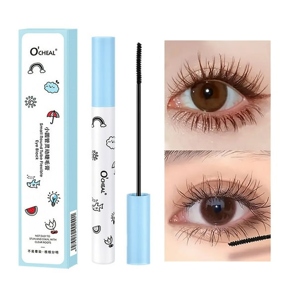 SDJMa Waterproof Mascara-Eye Black Small Brush Head Is Slender Clear Durable Curly Not Easy To Get Dizzy 1ml-No clumping Superstrong Waterproof Mascara for Long-Lasting-Gluten & Cruelty Free