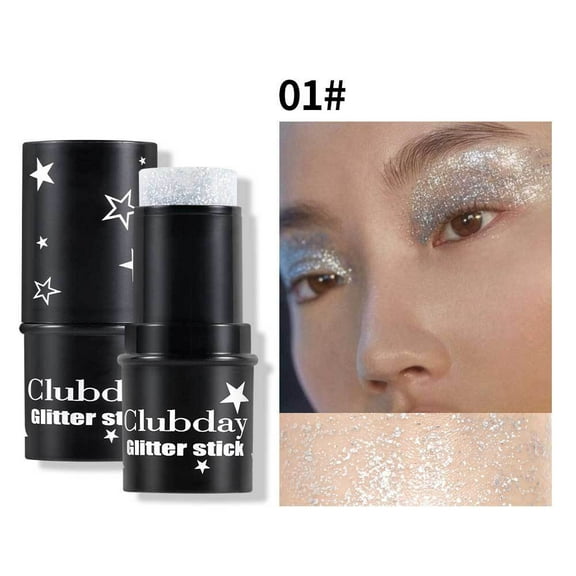 SDJMa Waterproof Mermaid Glitter Stick, Shimmery& Long Lasting, Hair Eyeshadow Face Body Glitter, Singer Concert Music Rave Festival(A)