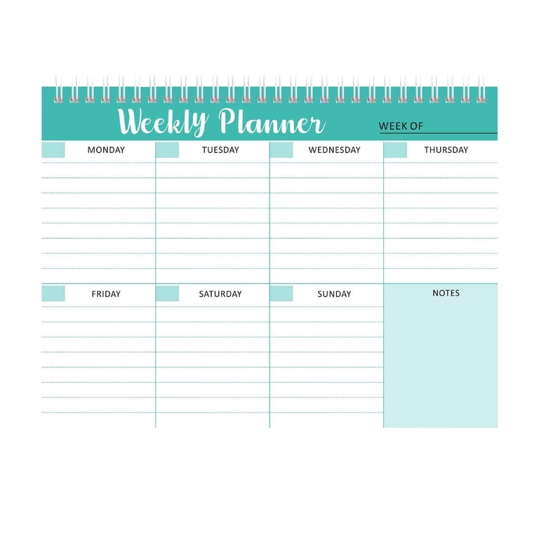 SDJMa Weekly Planner Notepad - Tear Off Planning Pad with Daily Schedule &  Calendar, 52 Sheets,Undated Weekly To Do List Notepad, 10x7.5 in -  Walmart.com