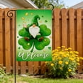 thumbnail image 1 of SDJMa Welcome St Patrick's Day Garden Flag, Green Shamrock Gnome Yard Flag for Outdoor Garden Yard Home Decoration, 12x18 Inch, 1 of 8