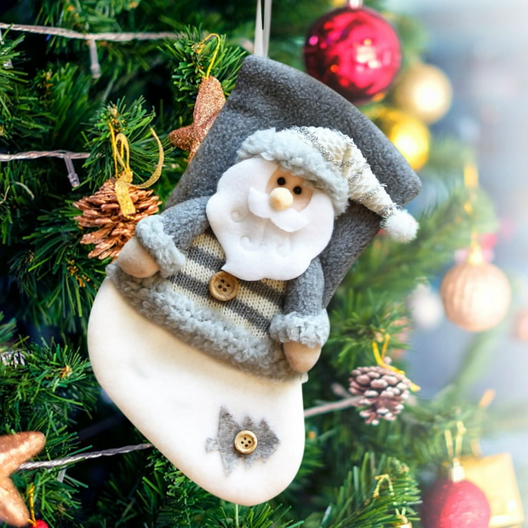 Plush Furry White Christmas Tree Ornament Holiday Gift Topper Hanging Xmas Decor Plush Furry White Christmas Tree Ornament Holiday Gift Topper Hanging Xmas Decor