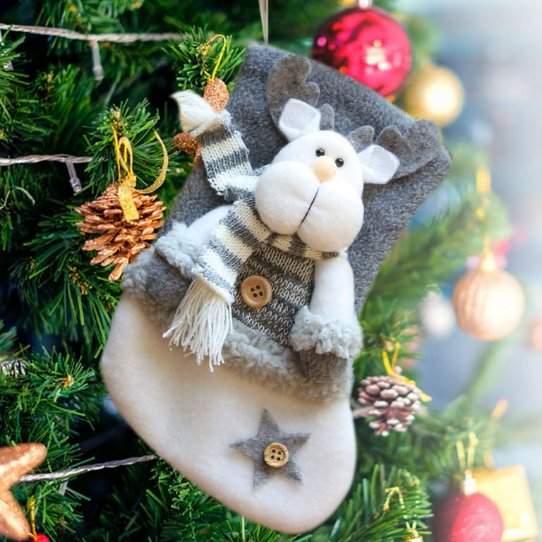 Plush Furry White Christmas Tree Ornament Holiday Gift Topper Hanging Xmas Decor Plush Furry White Christmas Tree Ornament Holiday Gift Topper Hanging Xmas Decor