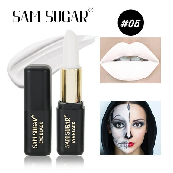 SDJMa White Matte Lipstick Face Body Paint Stick High Impact Lipcolor with Moisturizing Creamy Formula Stick for Party