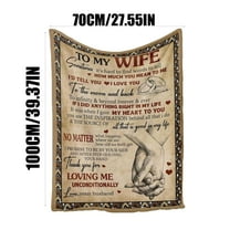 SDJMa To My Wife Blankets from Husband, Super Soft Cozy Lightweight Fleece Throw Blankets Gift for Wife Birthday Anniversary Christmas Valentine's Mother's Day Bed Couch Sofa Decor, 30"x40"