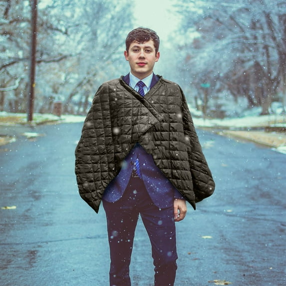 SDJMa Winter Warm USB Heated Throw Blanket Shawl Wrap Poncho Electric Waterproof Blanket Heating Skirt Blanket Pad for Car Office Home Travel(27x69 inches)