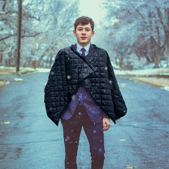 SDJMa Winter Warm USB Heated Throw Blanket Shawl Wrap Poncho Electric Waterproof Blanket Heating Skirt Blanket Pad for Car Office Home Travel(27x69 inches)