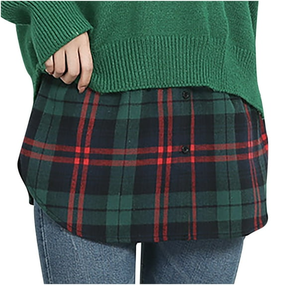 SDJMa Women's Basic Versatile Stretchy Women's New High Waist Skirt - Shirt Eextender Mini Skirt Slim Casual Skirt