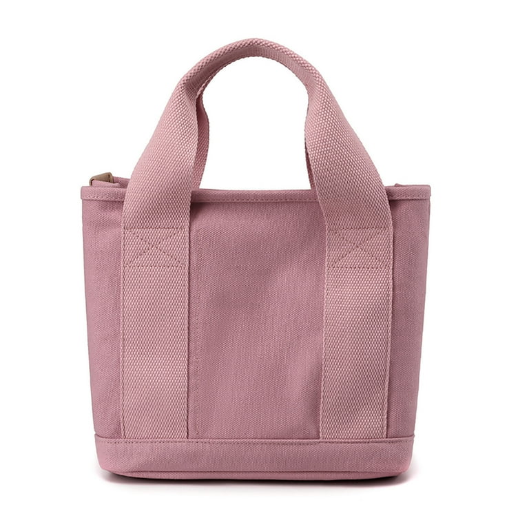 Pink Shoulder Tote Bag, Bag Woman Canvas Pink