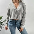 thumbnail image 1 of SDJMa Women's Lightweight Vee Cardigan Sweater Women's Fall Fashion V Neck Single Breasted Chain Link Sweater Cardigan, 1 of 6