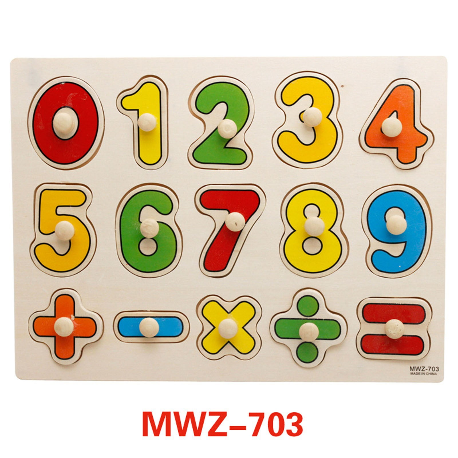 SDJMa Wooden Number Peg Puzzles for Toddlers 1 2 3 4 Years Old ...