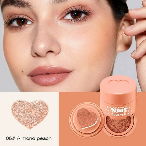 SDJMaBlush Stick Blush Cream Rouge Blush Cheek Sponqe Signet Blush Heart Head Matte Long-lasting Multi-functional Highly Pigmented Facial Make-up Rouge 7ml