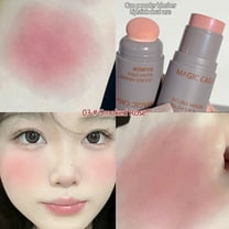 SDJMaBlush Stick Blush Cream Rouge Double Head Sponge Powder Blusher Lip And Cheek Dual-use Durable Matte Natural Rouge Powder Blusher Stick Expansion Color
