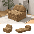 thumbnail image 1 of SDJPOI Folding Sofa Bed with Head & Lumbar Pillow, 3-in-1 Convertible Sofa Bed for Adults, Comfy Corduroy Couch Bed for Apartment,Office, Living Room & Bedroom, 1 of 10