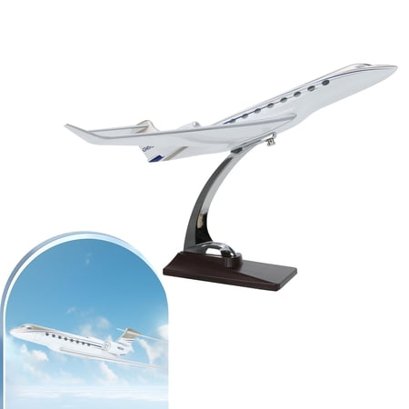 SDJPOI 1:100 Scale Gulfstream G650 Jet Model - 12” Aviation Airliner Model Jet Airplane with Display Stand for Collectors, Aviation Enthusiasts & Home/Office Decoration