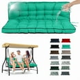 thumbnail image 1 of SDJPOI 2-3 Seater Porch Swing Replacement Cushion, Thicken 4" Waterproof Outdoor Bench Cushions with Backrest for Outdoor Furniture ( lake blue，70in*40in）, 1 of 6