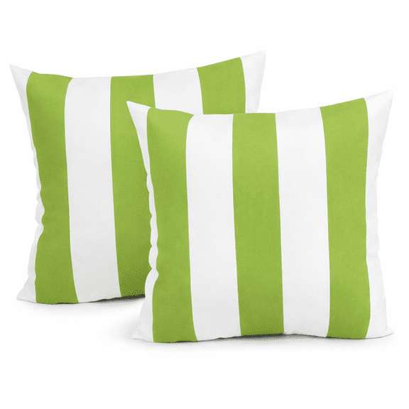 SDJPOI 2 Pack Outdoor Throw Pillows, 18x18 Inch Waterproof & Fade-Resistant Patio Cushions, Soft Decorative Pillows for Home, Garden