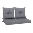 thumbnail image 1 of SDJPOI 2 Set Outdoor Deep Seat Cushions, 24"x24"X4.3" Waterproof Fade-Resistant Patio Furniture Cushions with Removable Covers & Adjustable Ties for Chairs, Sofa, Couch, 1 of 7
