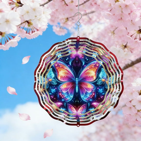 SDJPOI 3D Cardinal Bird Wind Spinner, 10 Inch Metal Kinetic Sculpture, Red Bird Hanging Wind Spinner for Garden, Yard, Patio & Home Decor, Christmas Decor