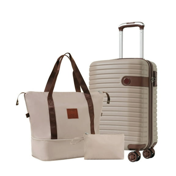 SDJPOI Luggage Sets 3 Piece Carry on Luggage 22x14x9 Airline Approved, Lightweight Hardshell ABS Suitcases with Wheels, 20 inch