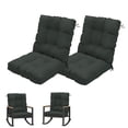 thumbnail image 1 of SDJPOI Outdoor High Back Chair Cushions Set of 2, 42"x 21" x 4" Tufted Rocking Chair Cushions with Ties, Fade-Resistant & Waterproof Seat Pad for Indoor & Outdoor Use, 1 of 7
