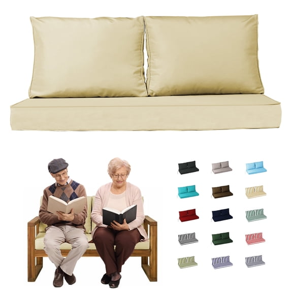 SDJPOI Outdoor Loveseat Cushion Set, 48‘‘ x 24‘’ Waterproof Couch Love Seat for Bench & Swing