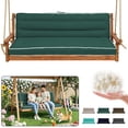 thumbnail image 1 of SDJPOI Outdoor Porch Swing Cushions, 4" Thick 3 Seater swing replacement cushions, 63'' Waterproof Bench Cushions with Backrest & Ties for Patio Furniture, 1 of 7