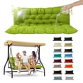 thumbnail image 1 of SDJPOI Porch Swing Replacement Cushion, 4" Thick Waterproof 2-3 Seater Bench Cushion with Backrest, Outdoor Swing Cushions for Outdoor Furniture（Grass Green,40*40in）, 1 of 7